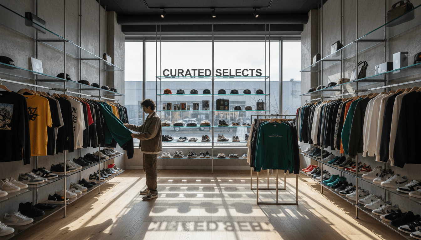 Clothing rack with Pacific Islander inspired streetwear designs